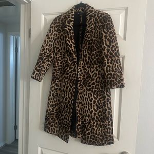 INC Leopard Topper Jacket - Scuba Material Size Small